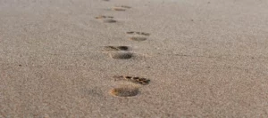 Empreinte humain plage